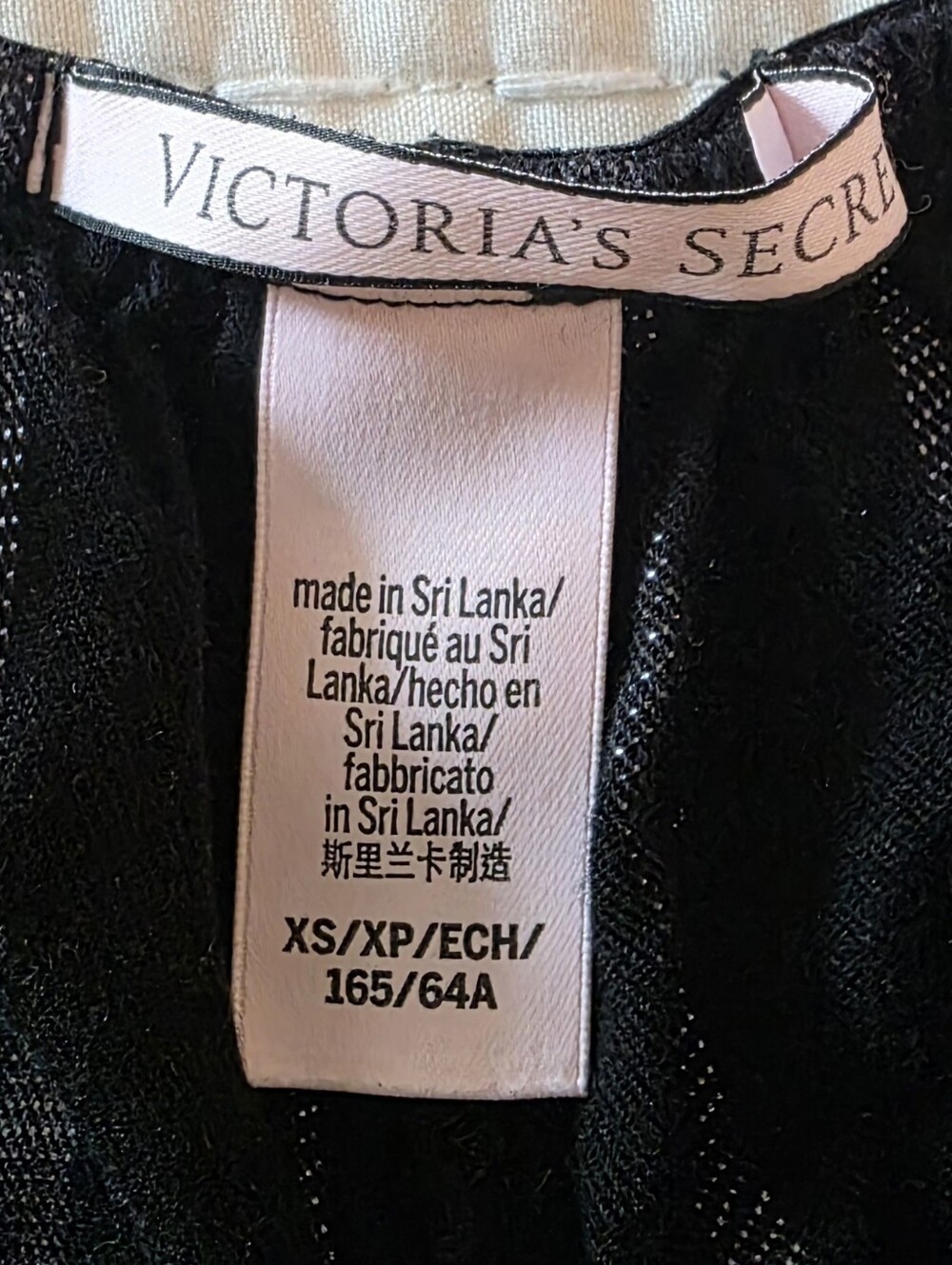Victoria's Secret Black & Silver Striped Pajama Set Cami Top & Sleep Shorts - Picture 14 of 16